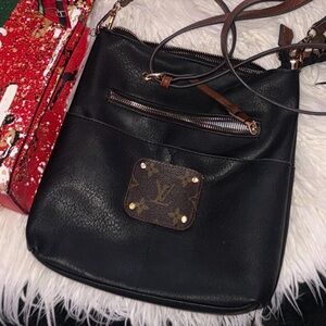 Black Leather Crossbody Bag